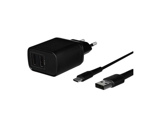 Зарядное устройство TFN СЗУ2 RAPID 2.4A+TypeC black (TFN-WCRPD12W2U03)